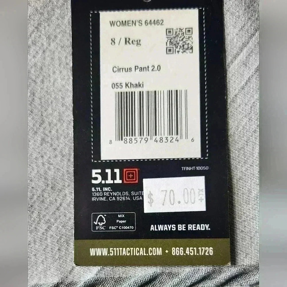 NWT 5.11 Women's Cirrus Pants - Picture 4 of 4